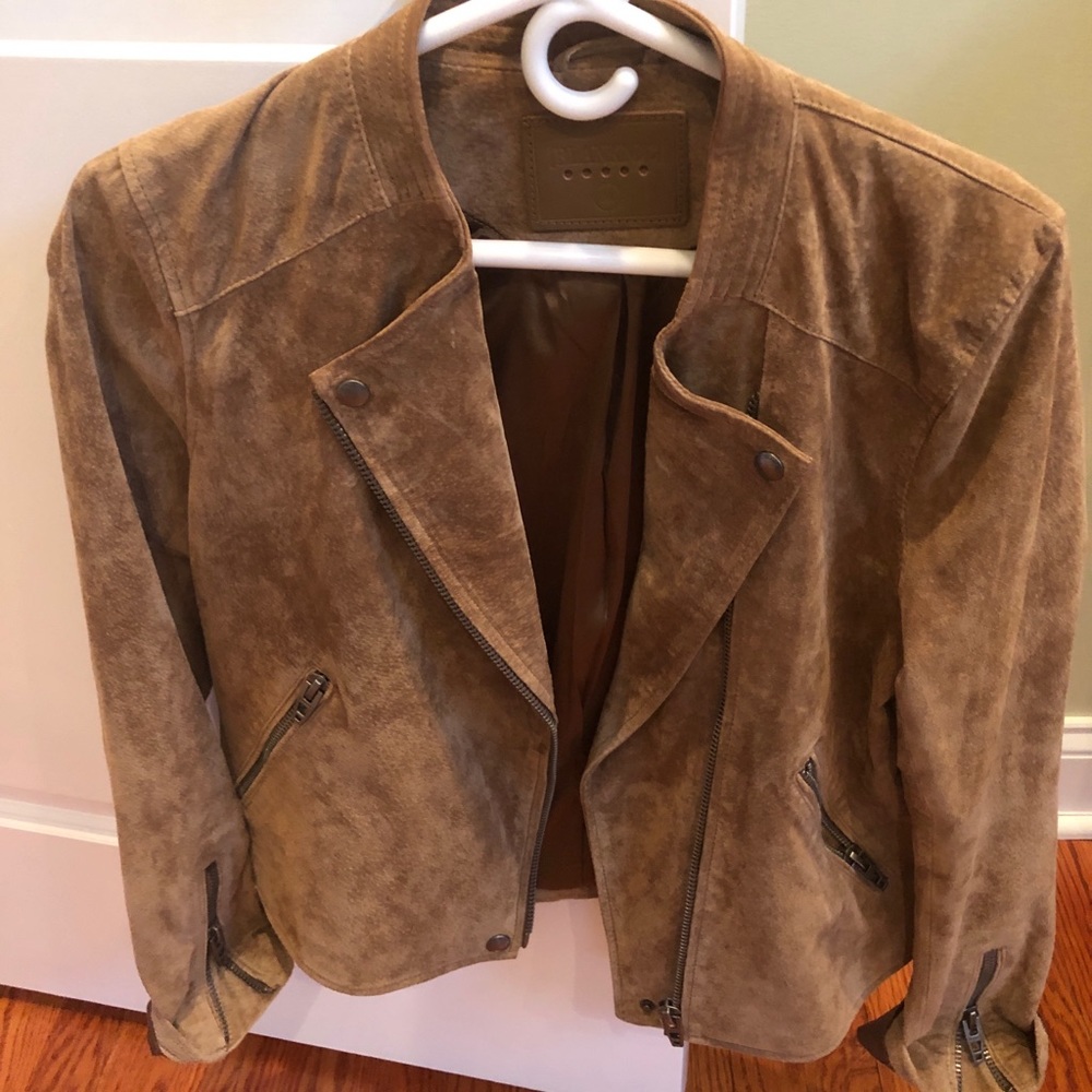 Blanc NYC brown moto jacket